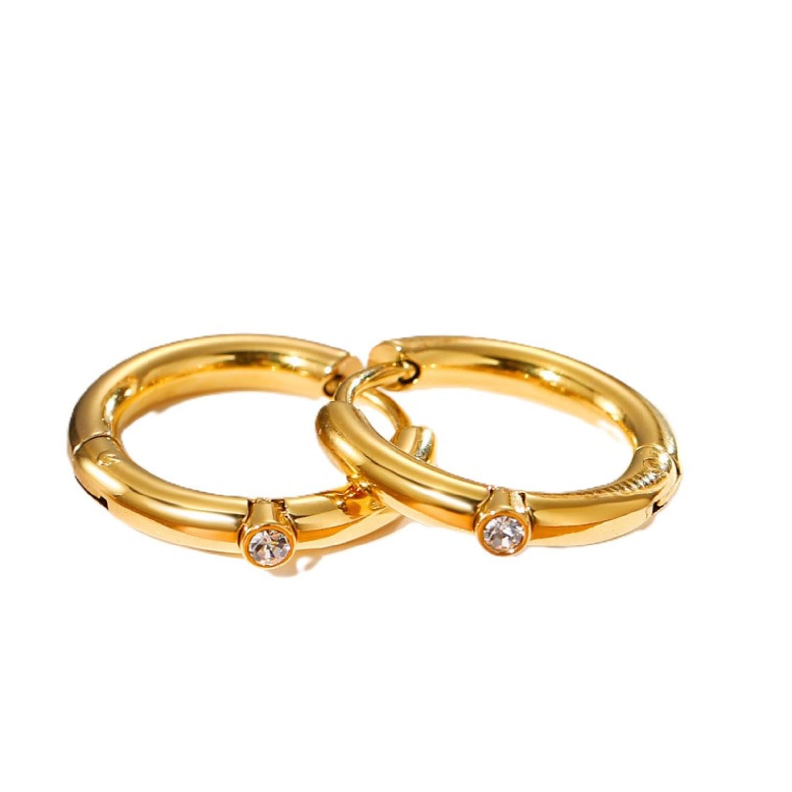 

Серьги Brilliet из нержавеющей стали с золотым покрытием, кольца, женские серьги, сталь, аксессуары, милые, стильные, доступные, подарок, золотой