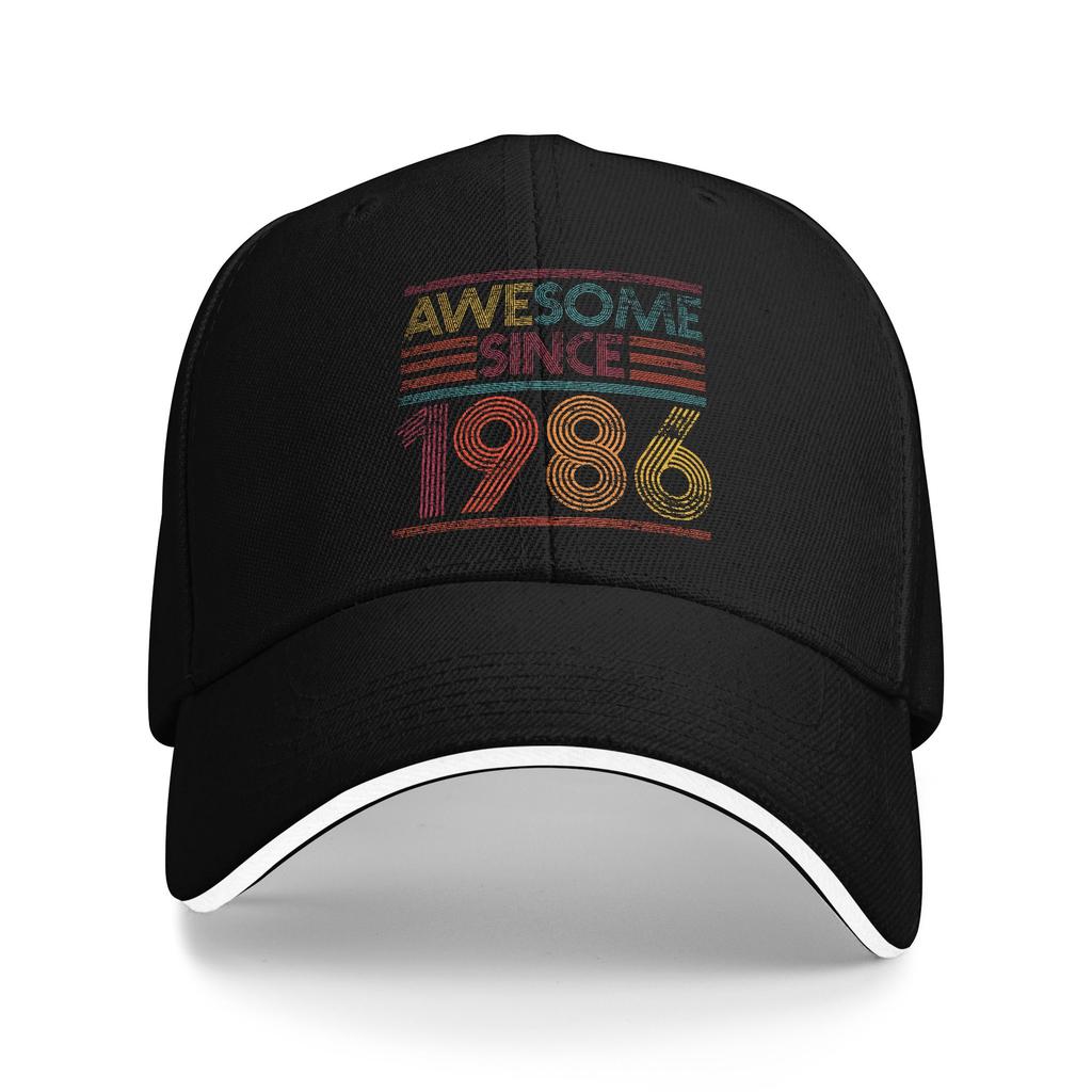 40th Birthday Gifts Retro Awesome Since 1986 Casual Baseball Cap Summer Trucker Hat Running Snapback Cap Unisex Baseball Caps