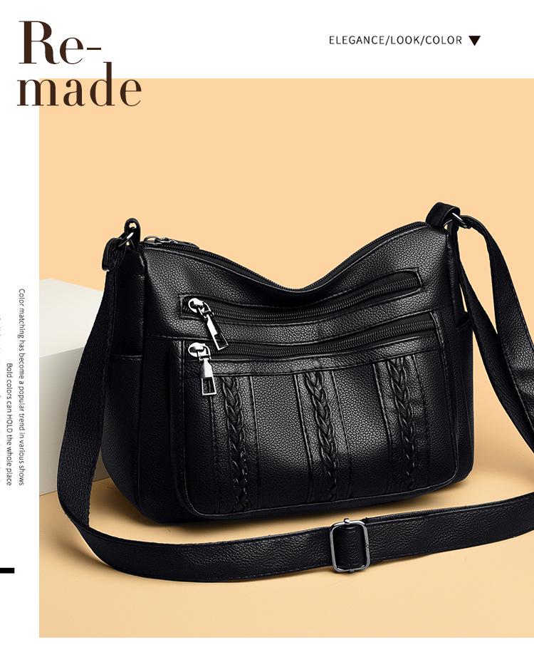 Stilvolle und praktische Damen-PU-Umhängetasche - Mehrere Fächer für Mütter, einseitig oder crossbody zu tragen