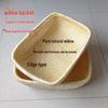 Rectangular Wicker Bamboo Rattan Storage Basket for Steamed Buns, Dumplings, Melon Seeds, Cake, Chestnuts, and Winnowing.