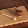 African Blackwood Whale Tail Puzzle Mokugyo, Creative Desktop Wooden Fish Sculpture for Zen Office Decor