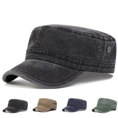 Casquettes de baseball à dessus plat série couleur unie avec pores unisexe printemps automne chapeaux de marin hommes dessus plat capitaine casquettes militaires