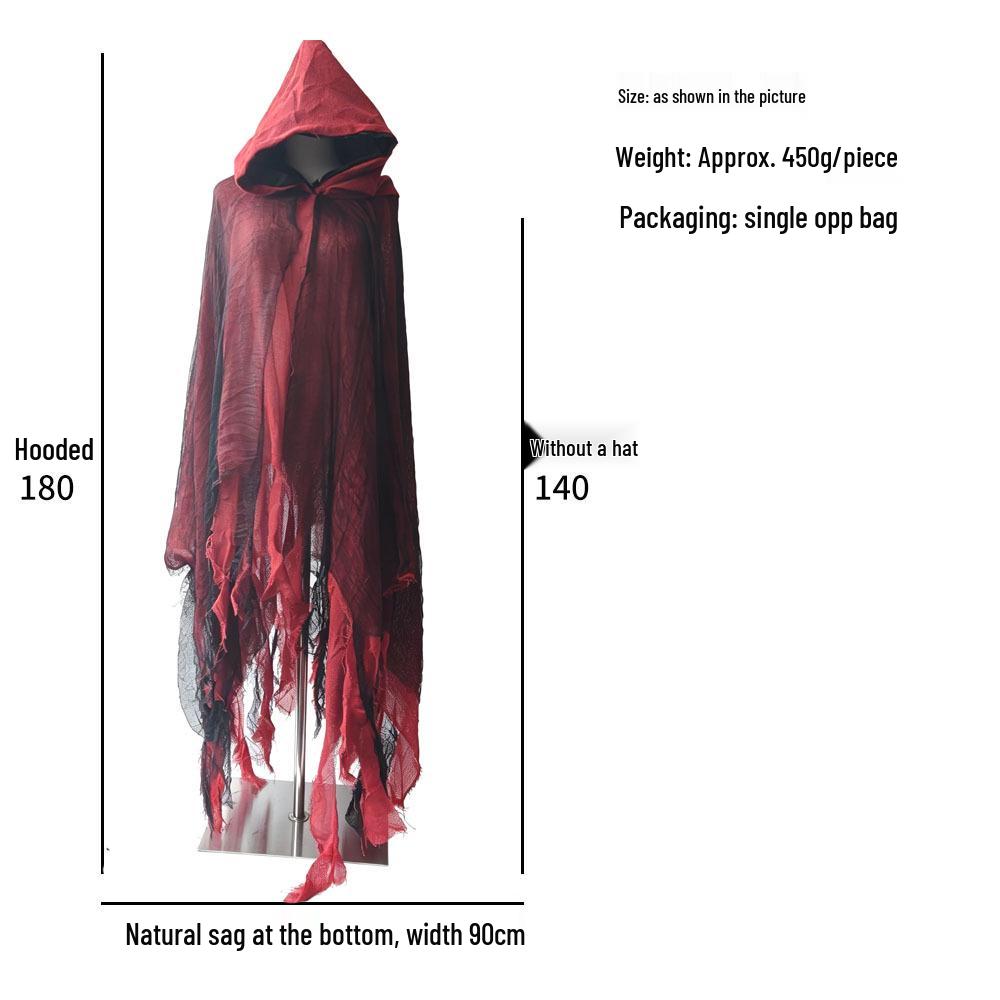 Halloween Skeleton Cape & Mask: Escape Room Ghost Zombie Costume Props