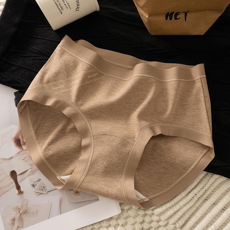 

Large Size Women s Autumn and Winter Mild-hair Skin Antibacterial Crotch Hip Briefs M