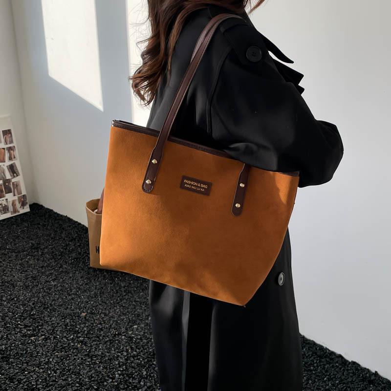 Borsa a Spalla da Donna Street Style con Tasca Interna per Telefono e Doppi Tracolla