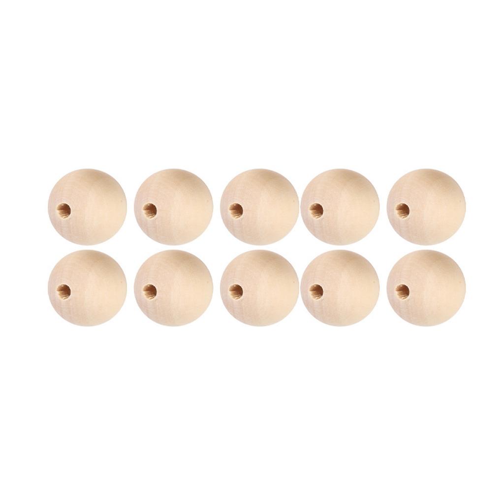 5 Bag Wood Beads Round Necklace HandMade Accessories 22mm/25mm/30mm