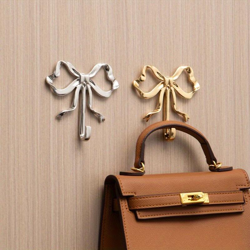 1PC Metal Wall Bow Hook Living Room Bathroom Entrance Decoration Light Luxury Wardrobe Alloy Hook