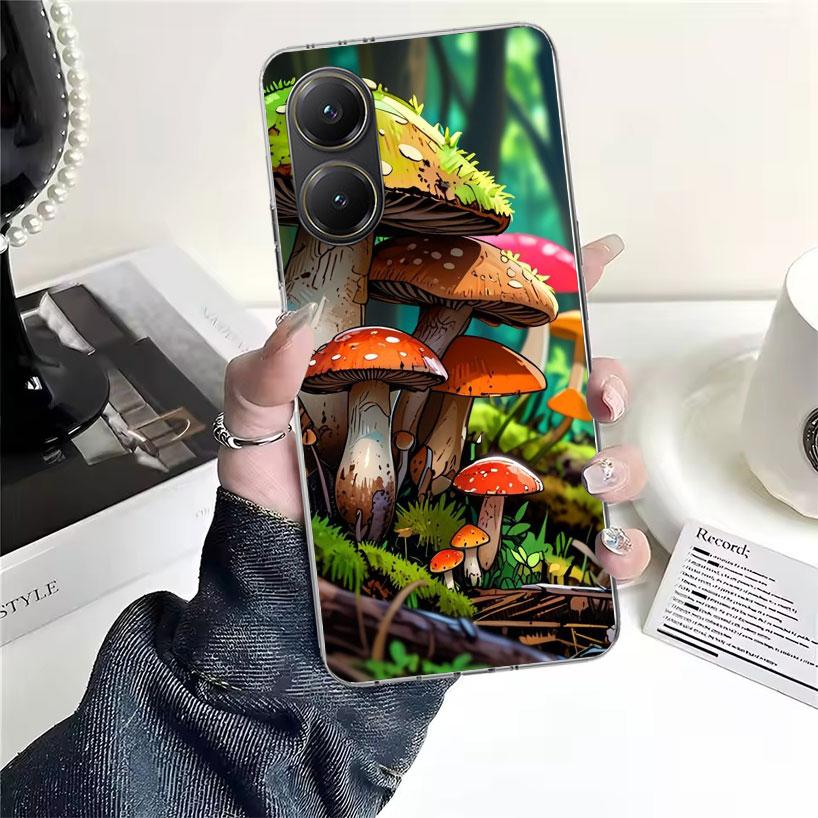 Colorful Mushroom Soft Phone Case For Xiaomi Redmi 15C 15 13C 13 Poco X5 X6 X7 F7 Ultra M7 12C 12 10 10C 9C 9A 9T 9 Fundas Poco