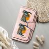 Cartoon Robot Skate Print Long Wallet Fashion Faux Leather Casual Purse for Cards Cash Holder