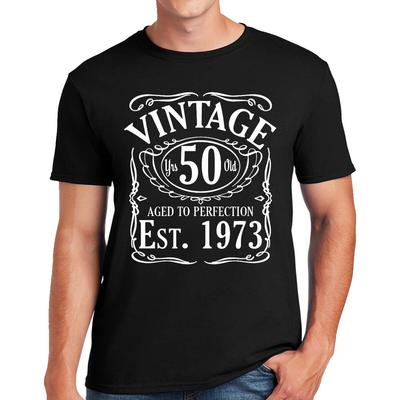 50th Birthday T-shirt Mens Gifts Funny T-shirt Vintage Since 1973 Gift Idea Top