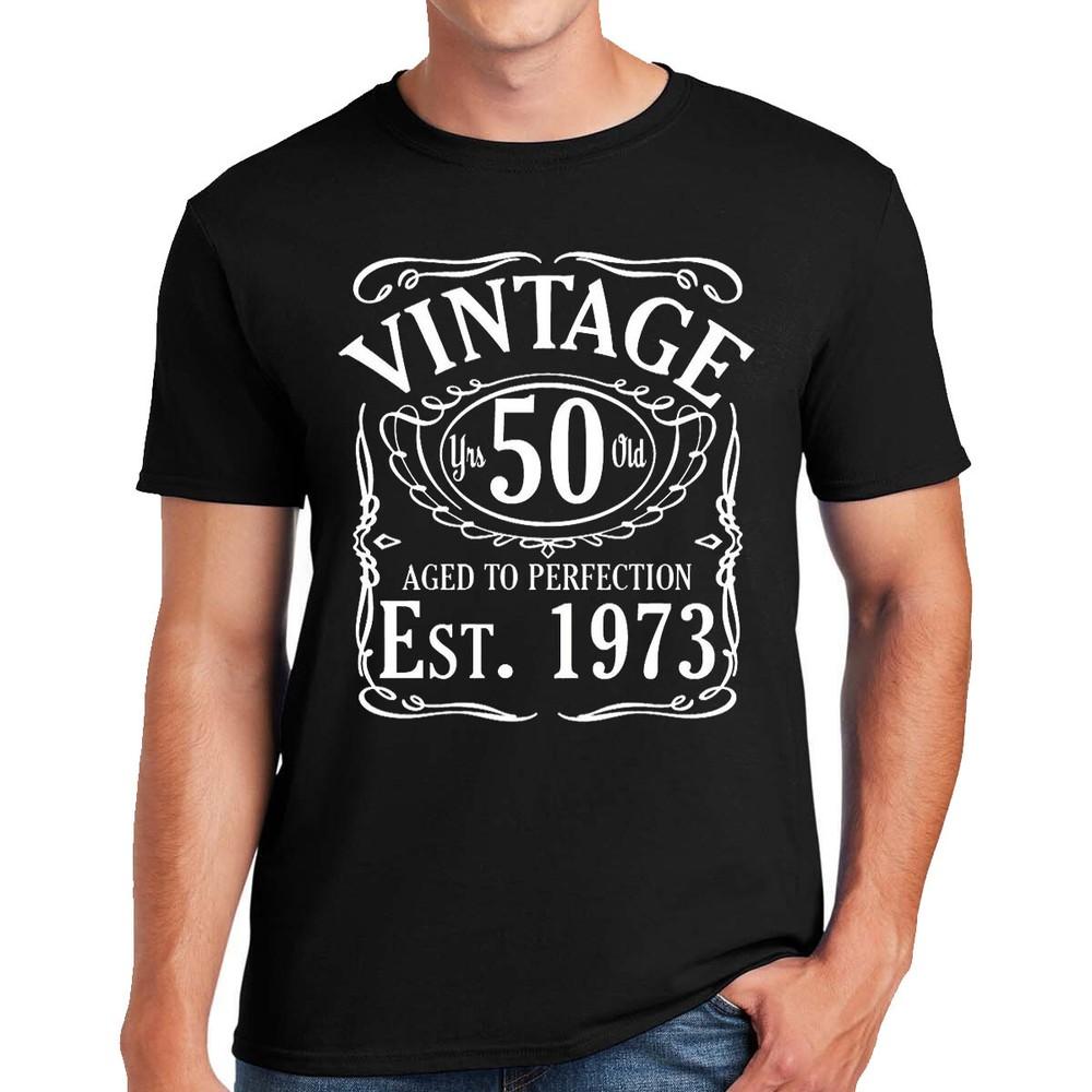 

50th Birthday T-shirt Mens Gifts Funny T-shirt Vintage Since 1973 gift idea Top XL