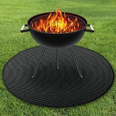 Feuerfeste Matte für den Außenbereich Hitzebeständig Schwer entflammbar Rutschfest Deck Terrasse Gras Rasen Campingkocher Grill Feuerstelle Silikonteppich Kaminkamin-Vorleger