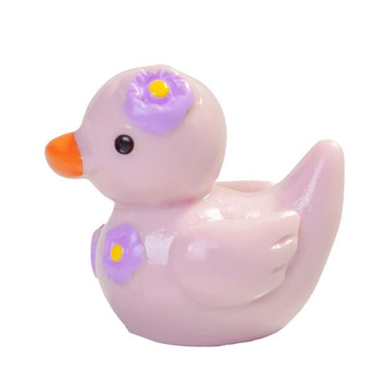 12Pcs Mini Resin Floral Ducks Colorful Miniature Duck Figurines Cute Mini Animal Collectibles for Fairy Garden Decor DIY Crafts Fish Tank Decoration