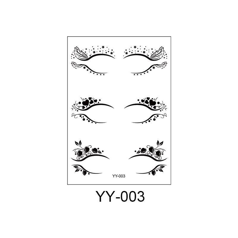 Waterproof Disposable Eyeshadow & Eyelash Tattoo Stickers - Sweatproof, Easy to Clean