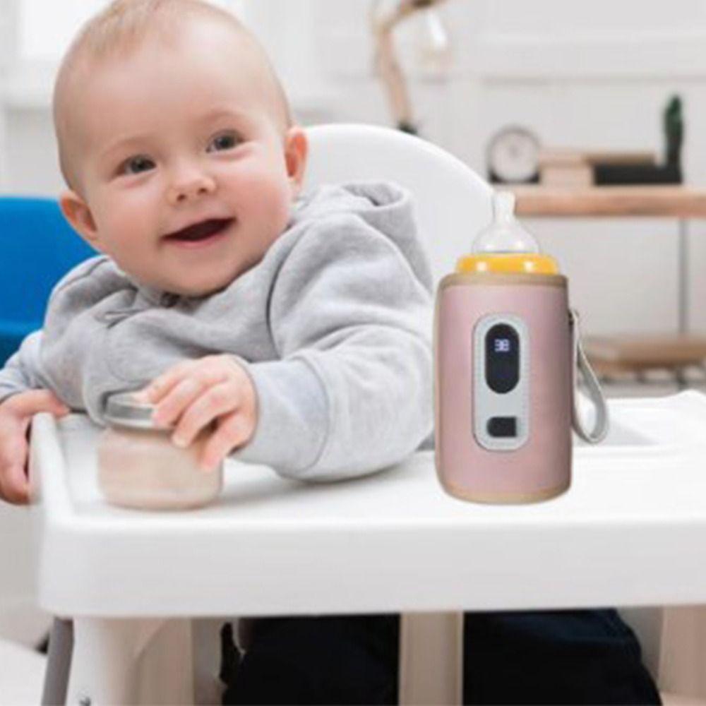 

USB-термос для бутылочки с молоком для младенцев, 5 уровней, термосумка для детского молока, аксессуары для кормления Pink