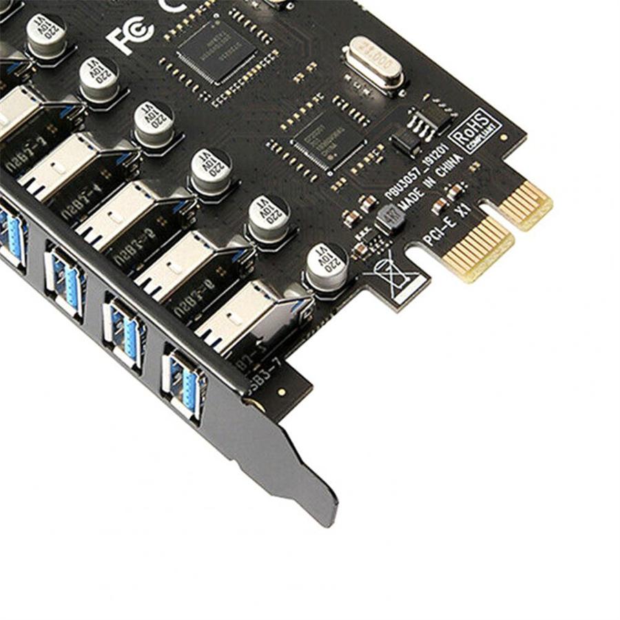 PCIE to USB3.0 Expansion Adapter Card 7Port PCIE Desktop Computer Expansion Card