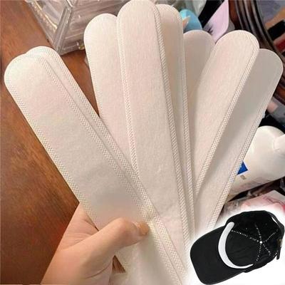10 stuks Pet Zweetabsorberende Stickers Zomer Pet Liner Banden Zweetband Vizier Pet Maat Reducer Plakstrips Zweetabsorberende Strips Pads