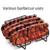 Outdoor Rib Roaster Barbecue With Detachable Features Heat Resistant Coating Spacious Cooking Area Easy Maintenance Camping Essential