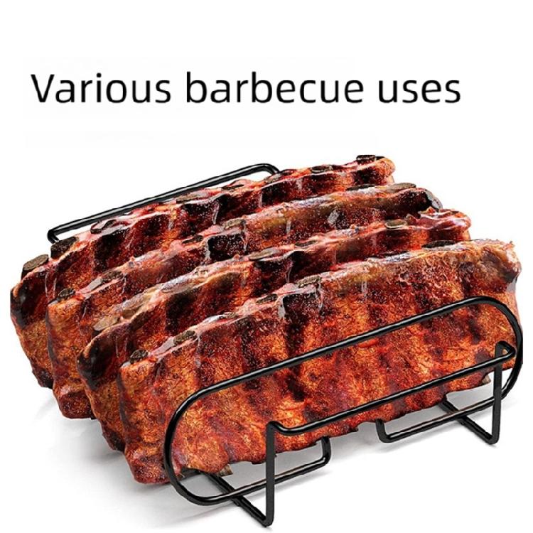 Outdoor Rib Roaster Barbecue With Detachable Features Heat Resistant Coating Spacious Cooking Area Easy Maintenance Camping Essential