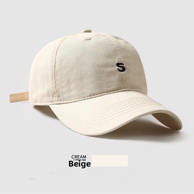 Simple Baseball Hat With Solid Color And Letter Embroidery Design Daily For