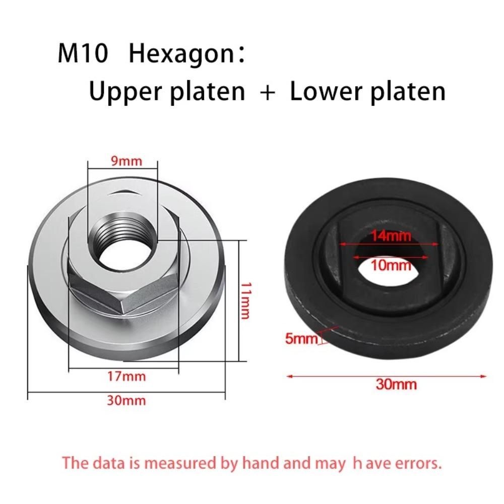 Hexagon Nut Angle Grinder Pressure Plate M10 Pressure Plate Cover New Inner Outer Flange Nut