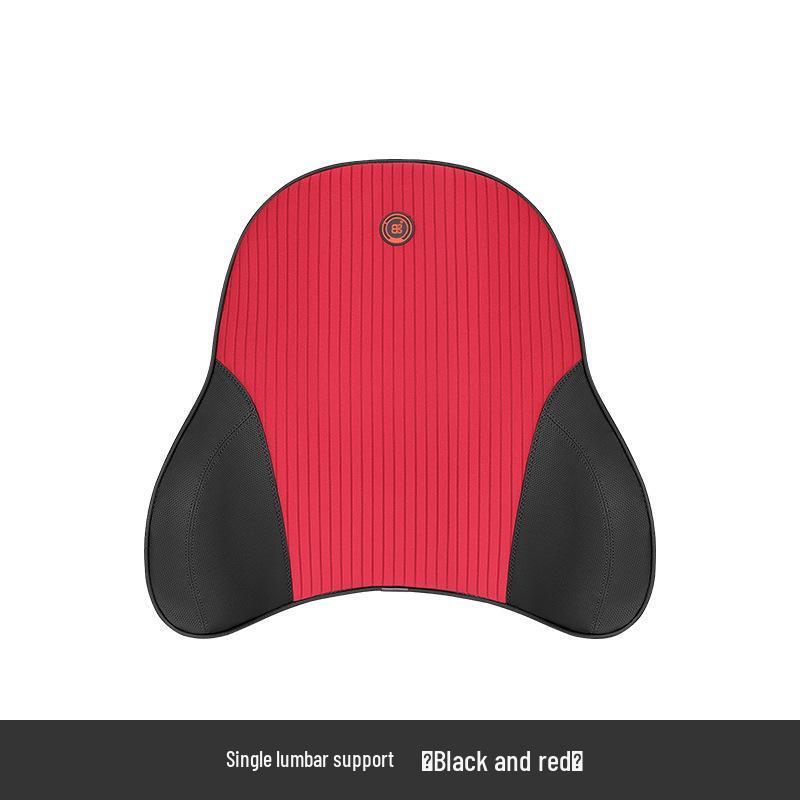 Electric Massage Lumbar Support Pillow - Memory Foam Car Seat Cushion with Remote Control.