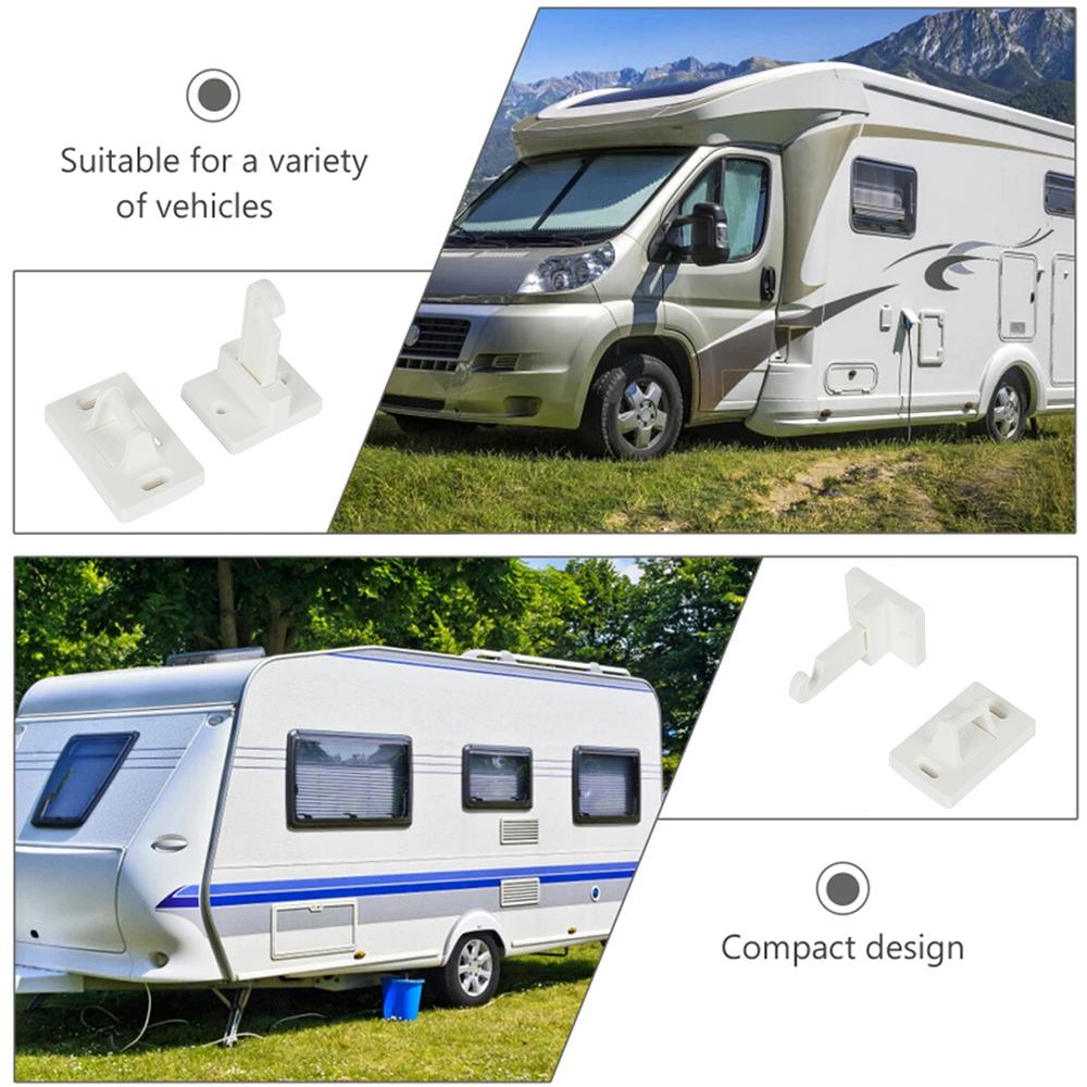 Door Stoppers Catches Limiter Nylon Suitable For Caravans Easy Installation Enhanced Improved Safety Door Retainer White