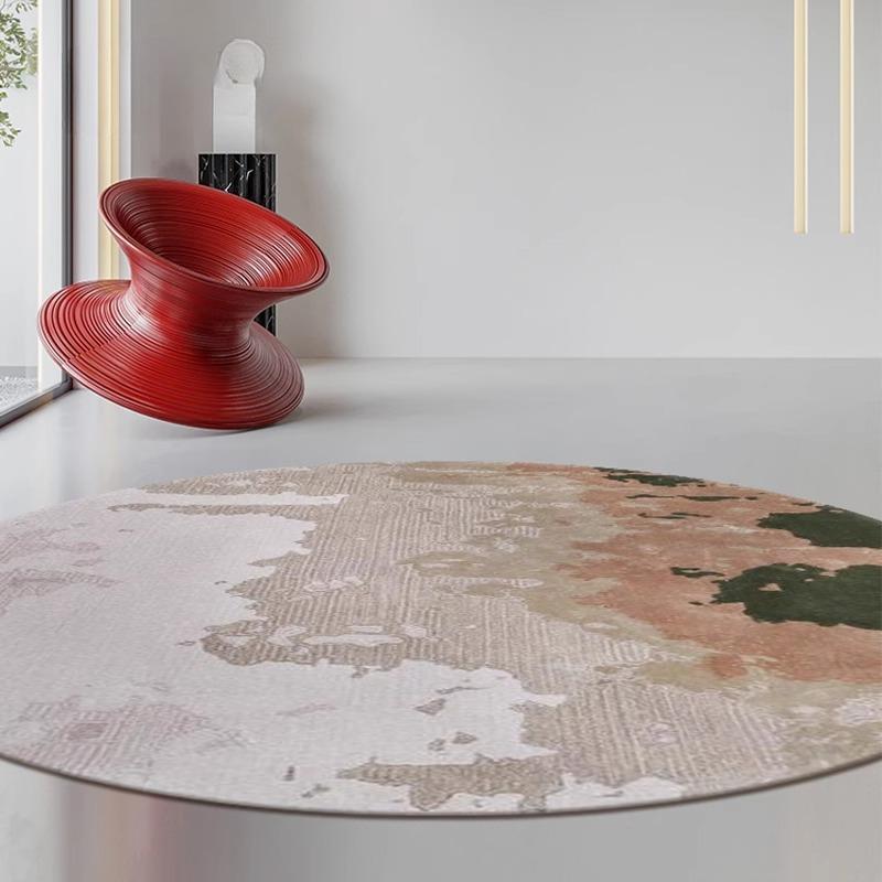 Modern Style Bedroom Decor Round Carpet Light Luxury Carpets for Living Room Washable Bedside Floor Mat Anti-slip Study Soft Rug