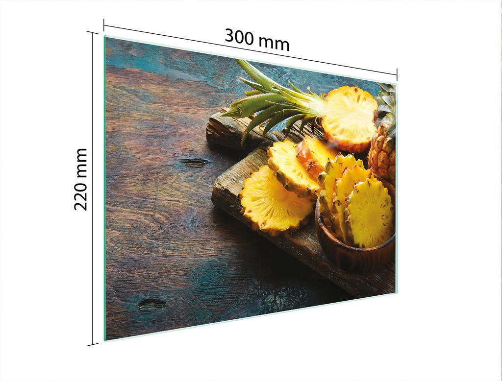 SZKLANA DESKA DO KROEJNIA 30x22 ANANAS