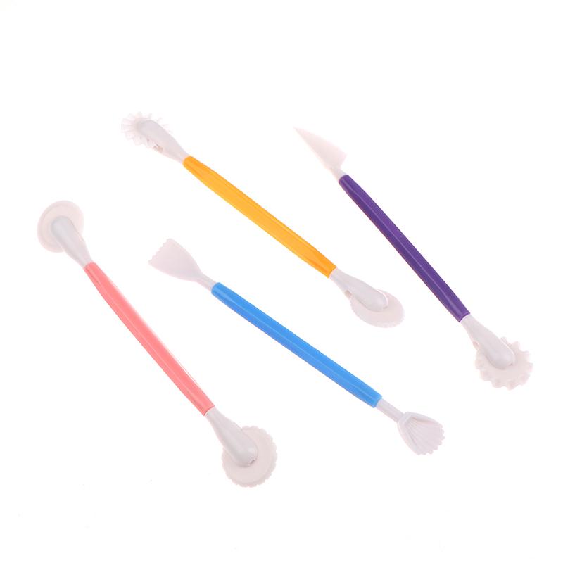 4Pcs Fondant Cake Decorating Modelling Tools 8 Styles Flower Decoration Pen