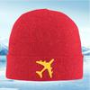 Yellow plane flying airplane graphic Men Women Unisex Knitted Hat Beanie Pullover Cap Winter Thermal Warm Christmas Outdoor Cycl