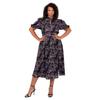 Lovedrobe Womens/Ladies Keyhole Regular Puff Sleeve Midi Dress