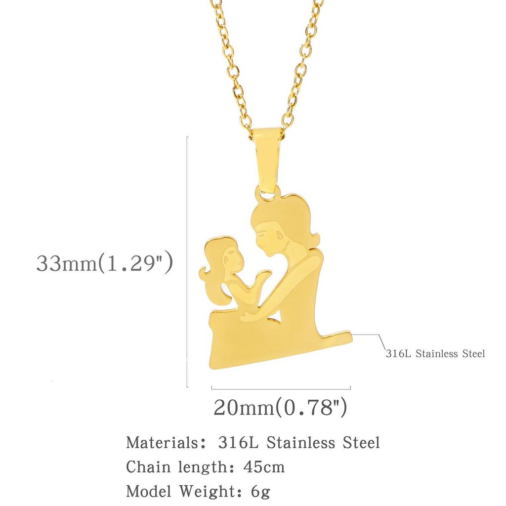 Mother's Day Heart Pendant Necklace - Love Letter Design