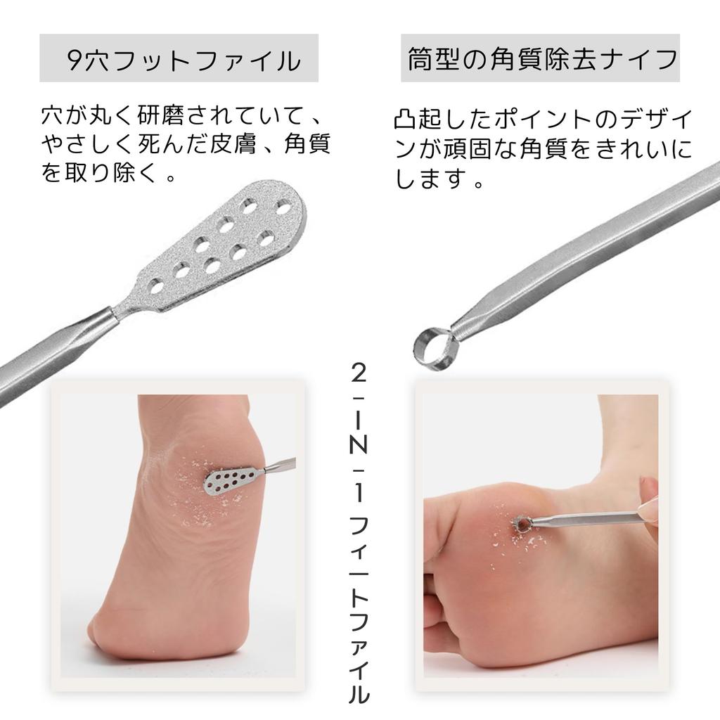 DEVENTORZ Lixa para Calos Calos Calcanhar Pé Pé Aço Inoxidável para e Remoção de Pele Morta (2 pacotes) - Removedor, Lima, Lima, Lima de Dupla Face, Aço, Calosidades,