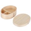 3 Compartment Wooden Bento Box Wooden Material Portable Food Container Wooden Sushi Box For Picnic