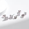 MODIAN D 1CT Moissanite Stud Earrings 925 Silver Brilliant Round Cut Lab Created Diamond Jewelry For Women