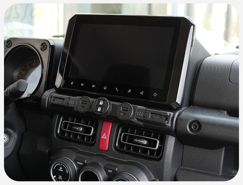 2019+ Jimny Center Console Upgrade: Multifunctional Electronic Components, Expansion Dock, Dual-Booth Design.