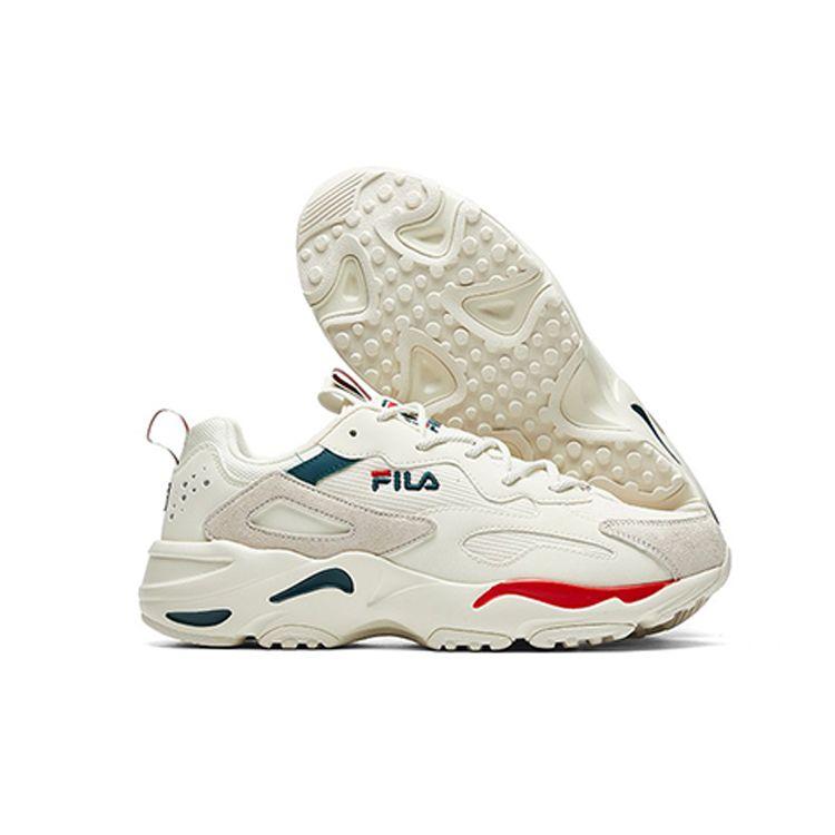FILA Tracer Fabric Comfortable Versatile Breathable Low-Top Dad Shoes Women sneaker Light-White F12W021111FWR