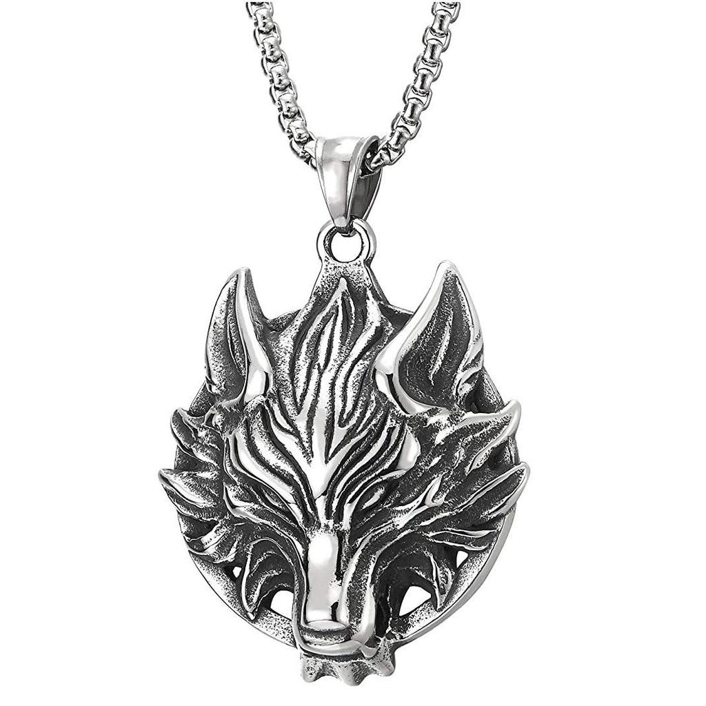 Personalized Retro Angel Wings Men's Titanium Steel Pendant Necklace