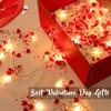 Guirlande Lumineuse LED en Forme de Cœur Rouge Ornement Décoration Pour la Maison Nouvel An Fête de Mariage Accessoire Fête Cadeau de la Saint-Valentin