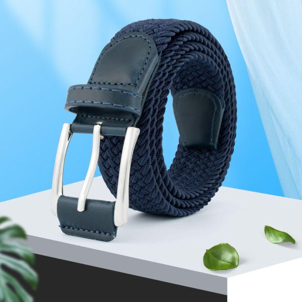 Leather Weave Belt Men Adjustable Braided Waist Belt Fashion Nylon Woven Belts  Male