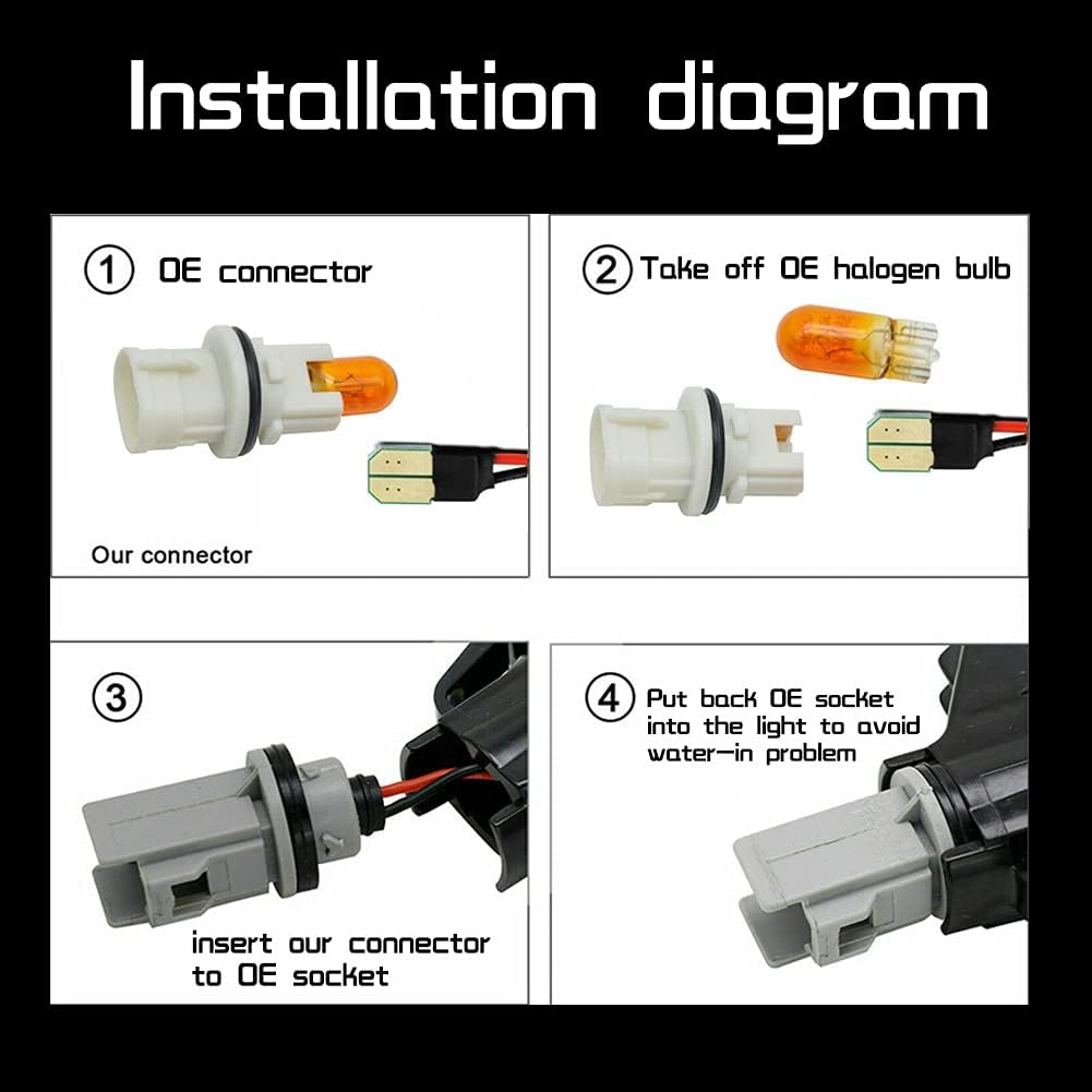 Full Red Led Lamps Smoked Lens kit Compatible With 1993-2002 Chevy Camaro Rear Bumper Side Marker Lights