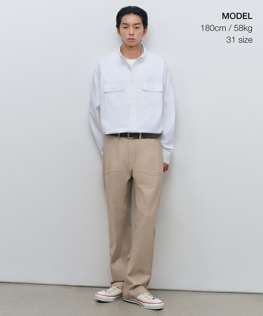 MUSINSA STANDARD Back Satin Baker Pants [Beige]