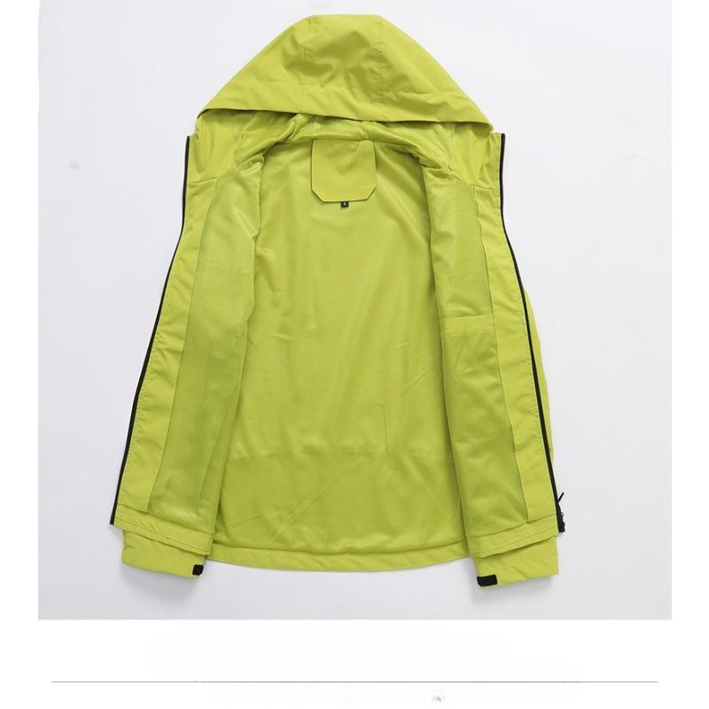 Spring Fashion Solid Color Waterproof Sports Mountaineering Hooded Jacket Men's Casual Loose Jacket
