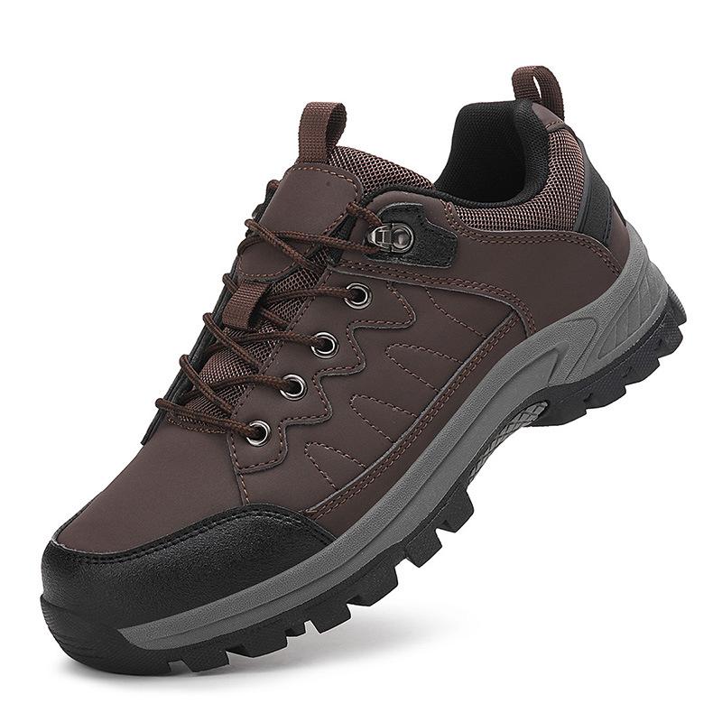 Autumn and Winter Large Size 48 New Outdoor Hiking Shoes Non-slip Men's Leather Waterproof Sports and Leisure Hiking Men's Shoes
