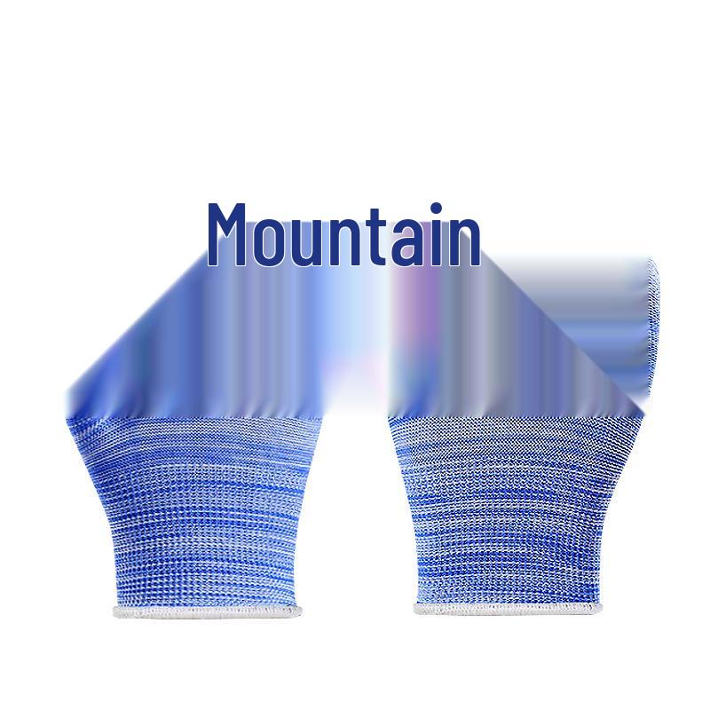 Λευκά Γάντια Παλάμης με Αντιστατική Επικάλυψη PU, Χωρίς Σκόνη, Προστασία Δακτύλων με Χρωματιστή Λωρίδα