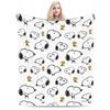 Snoopy & Woodstock Pattern Blankets  Fleece Funny Soft Throw Blankets for Bedspread  Winter