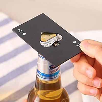 Poker Card Shaped Bottle Opener Stainless Steel Beer Wine Soda Opener Bar Kitchen Tool