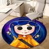 1pc Coraline Design Printed Area Round Carpet for Bedroom Living Room Home Decor Rugs Mat Non Slip Mat Rug for Bedside
