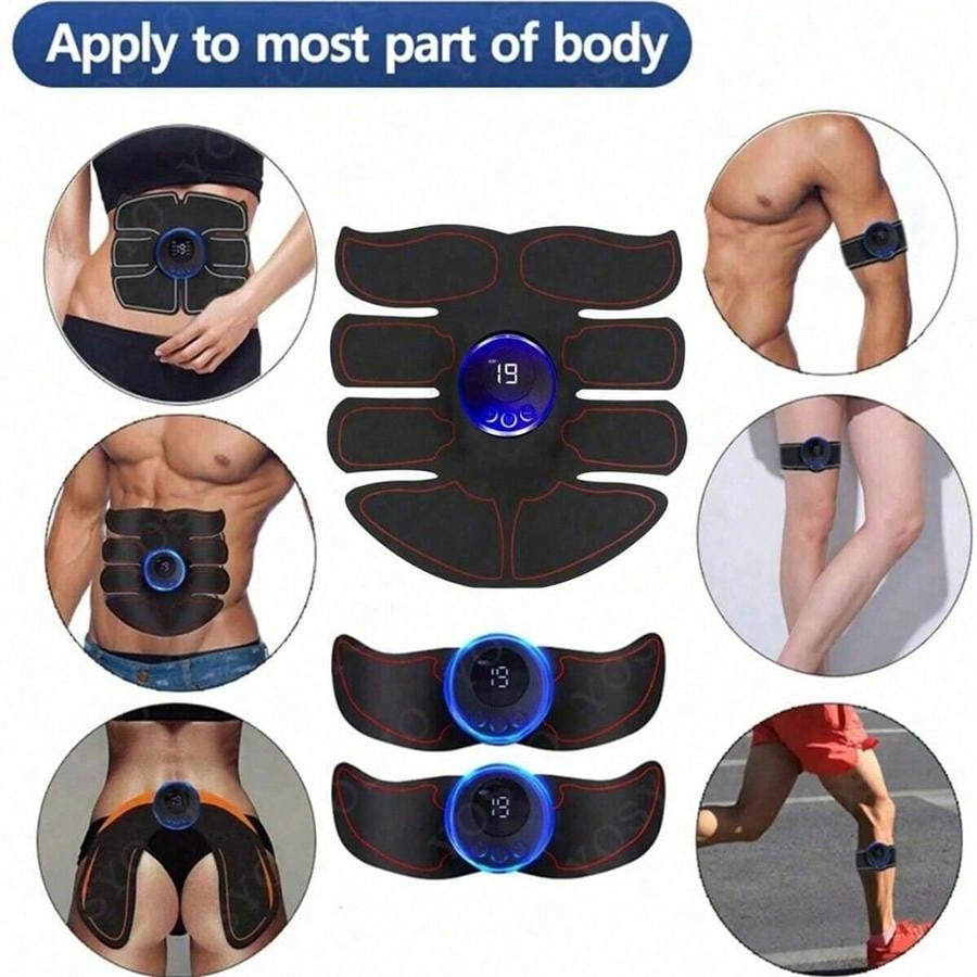 3-In-1 Abs Stimulator, Muscle Toner, Portable Muscle Trainer, Intelligent Wireless Fitness Apparatus